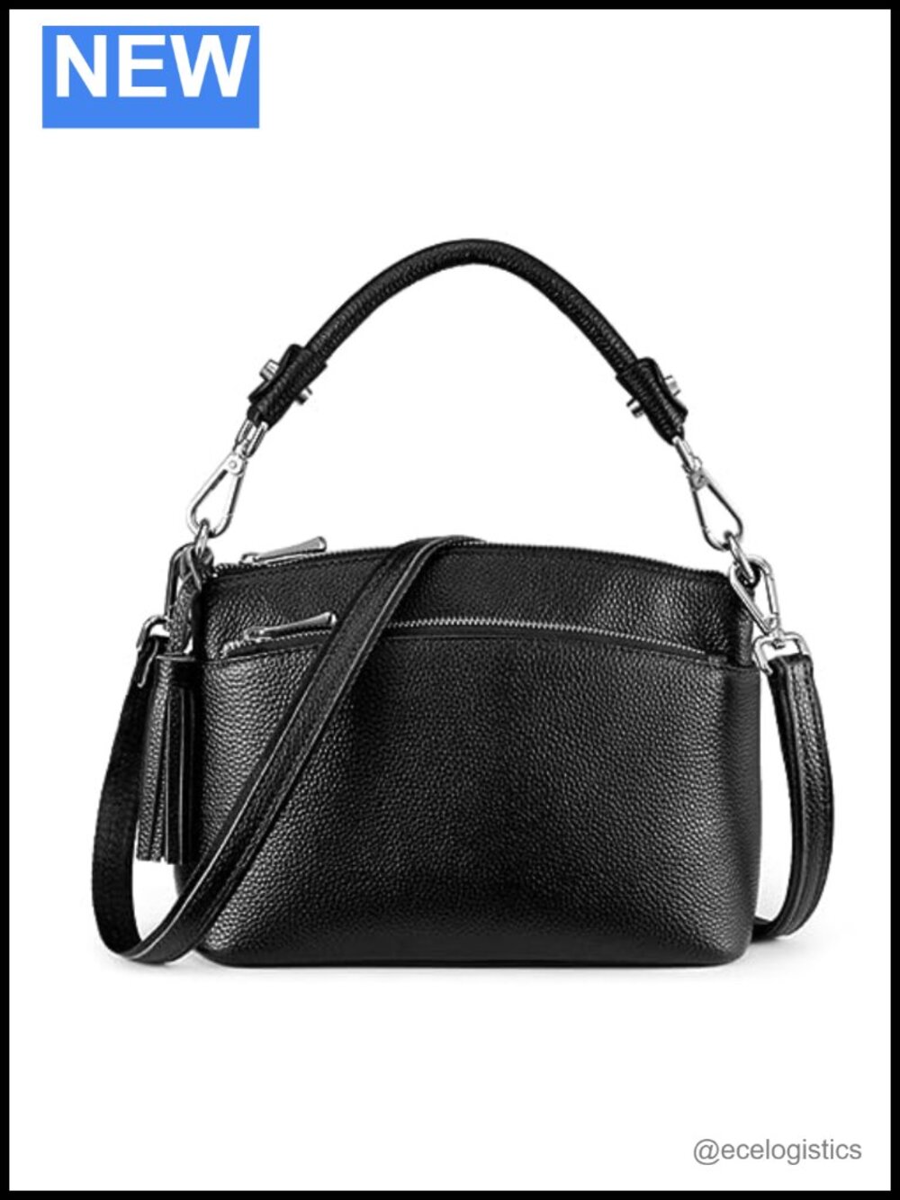 Genuine Leather Crossbody Handbag Top Handle Shoulder Bag Purse